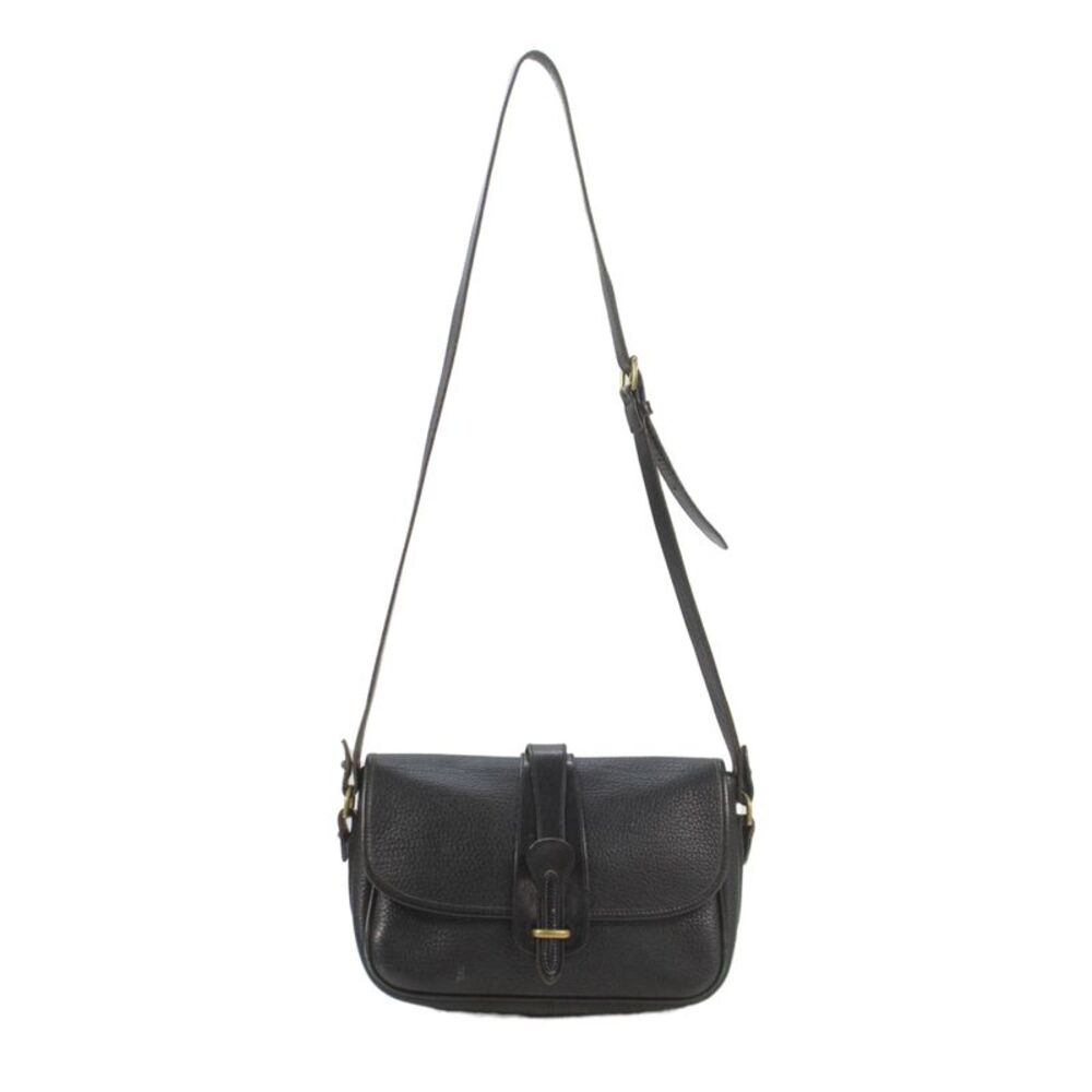 Dooney & Bourke Womens Pebbled Leather Crossbody Shoulder Handbag Black